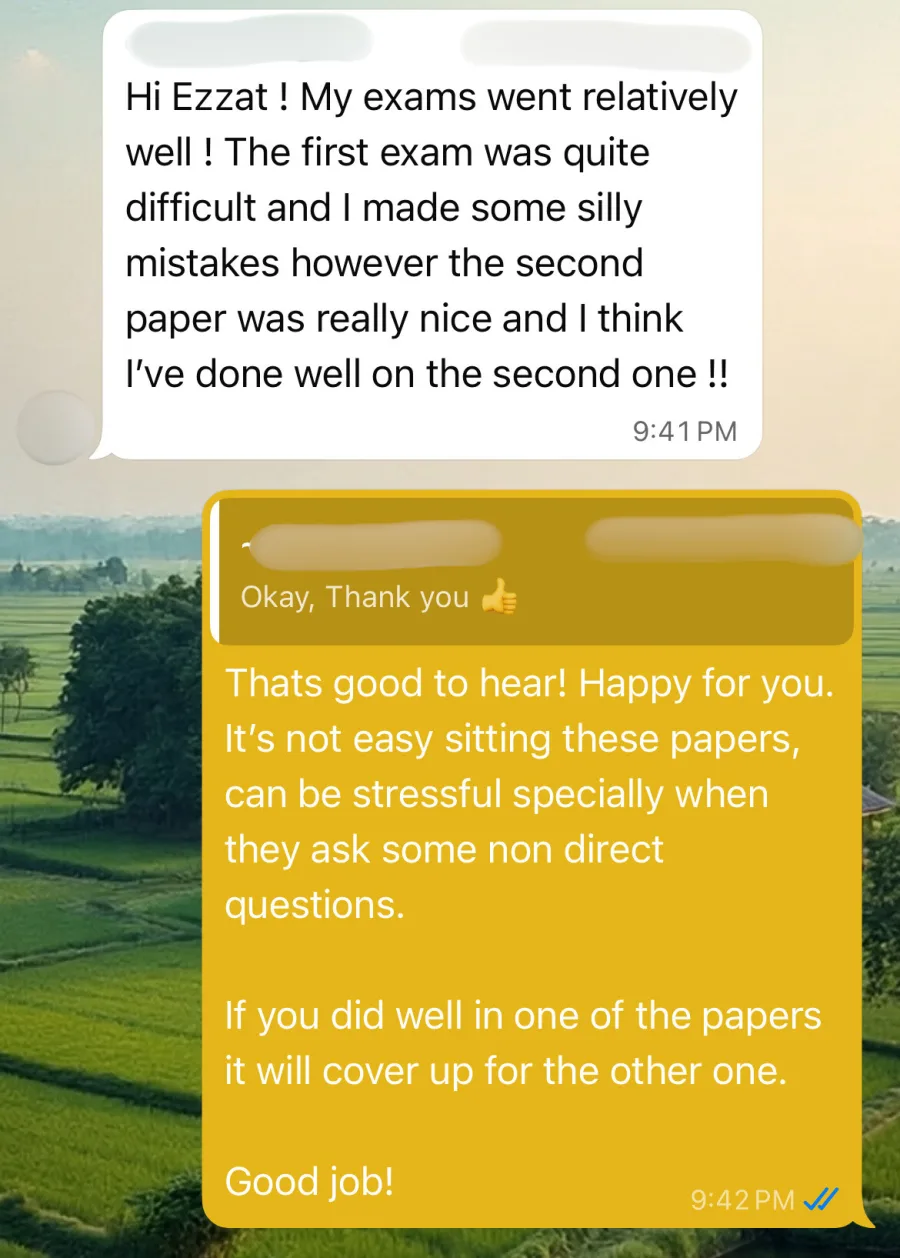 Review from a parent about exam preparation